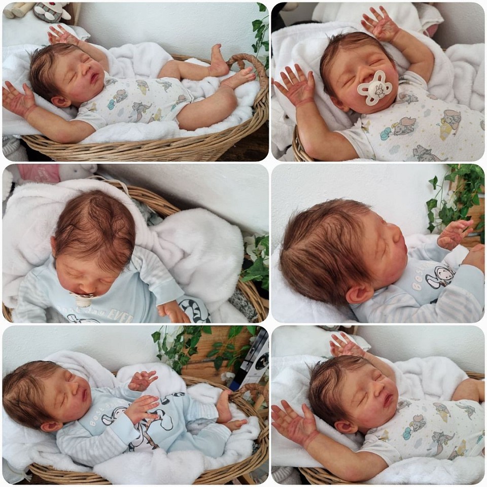 Un petit garçon est né aujourd'hui dans ma nurserie ,un petit Mylan du kit Noa de Severine Piret ,il mesure environ 56 cm pour 3kg050 (ADOPTÉ)