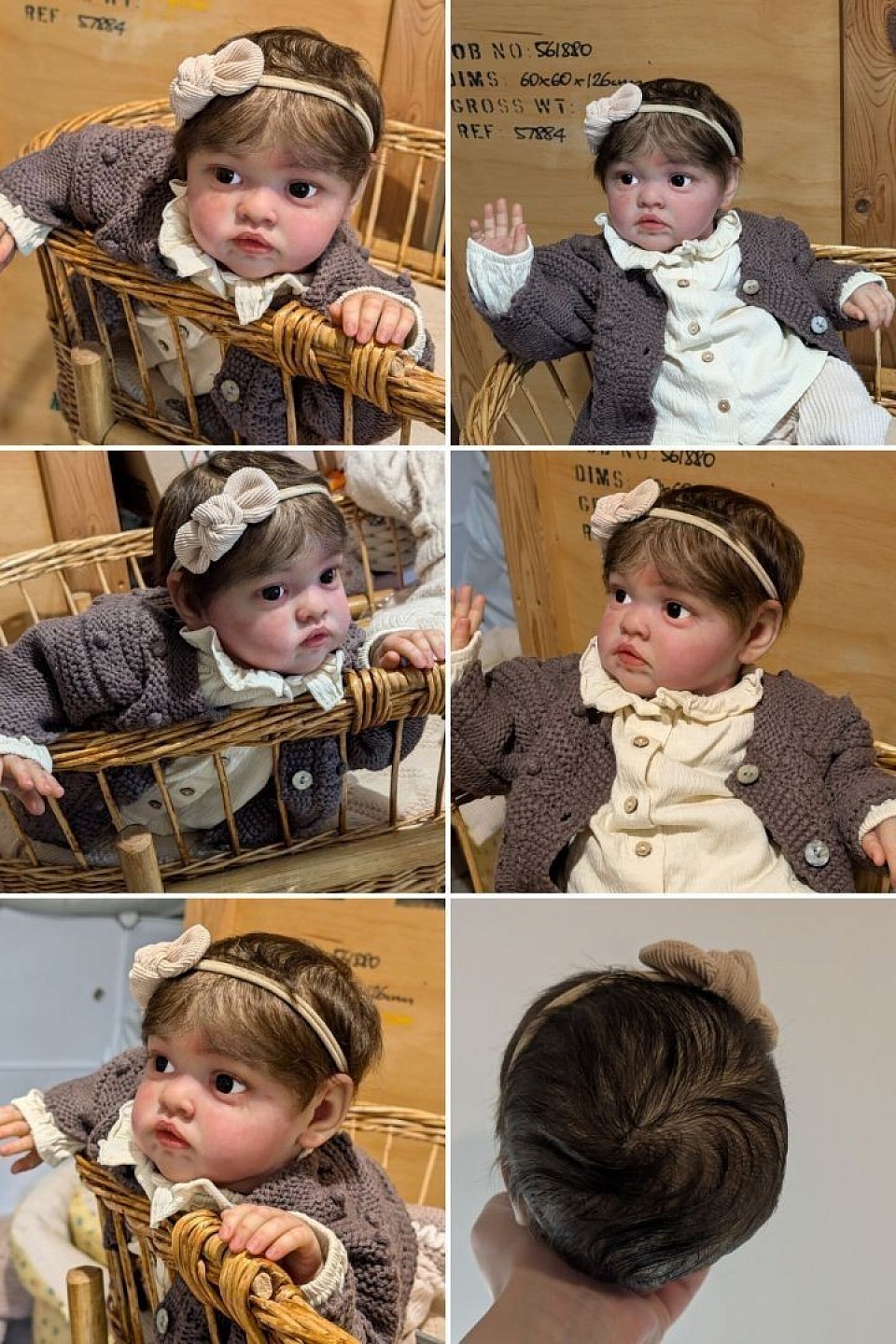 Bébé reborn du kit Chantal de Natali Blick ADOPTÉE.   Bonjour Justine, La puce est bien arrivée ce matin dans sa nouvelle maison. Elle est magnifique🤩 (comme toutes vos créations). J'adore son regard👀 très expressif, on a l'impression de se découvrir mutuellement. Je n'avais pas de bébé aux yeux foncés, je trouve qu'ils vont très bien  à la bouille de ma petite Adèle. Trop trop belle🥰😍, merci. Merci également pour son joli trousseau🤗. Je vous souhaite une bonne soirée et vous dit à bientôt🌠