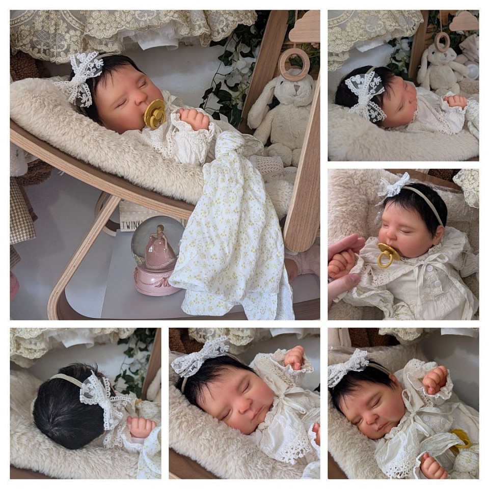 Petite puce prénommée Willow du kit Peaches de Cassie Brace elle pèse 3kg09 pour 54 cm Adoptée par Carole ❤️