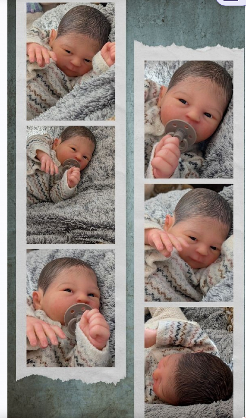 Bébé reborn du kit Brodie de Melody Hess avec certificat d'authenticité.  Il pèse 2kg230 pour environ 50 cm . Hair painting . Tétine aimantée  Très bon lestage . Plaquette odeur à l'intérieur du body pour sentir bon le bébé . Yeux en verre   Il viendra avec un trousseau fille ou garçon au choix . 370€ (ADOPTÉ)