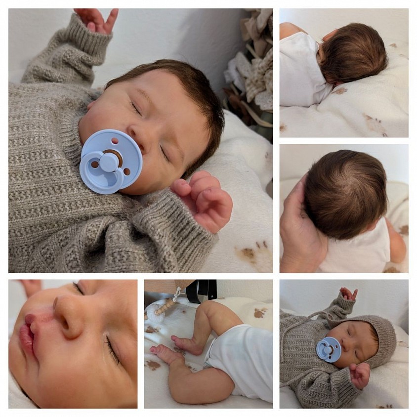Voici ce petit coeur du kit Elsie Anne Authentique avec certificat d'authenticité !   Magnifique rooting  ,Il pèse 2kg780 pour environ 50 cm  Tétine aimantée  . Adopté